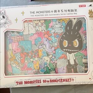 Pop Mart The Monsters 10th Anniversary Laptop Bag Multicolor. Gorgeous!! Sealed.